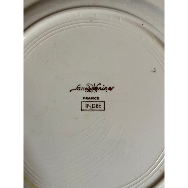 Mid-Century Sarreguemines Indre French Faience Fish Plates, Set of 3 For Sale - Image 10 of 10
