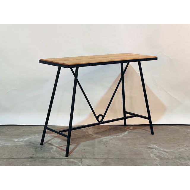 DESIGN FRERES Outdoor 'Trapèze' Teak Console by Design Frères For Sale - Image 4 of 9