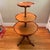 Traditional George III or Duncan Phyfe revival style mahogany 3 tiered side/ dumbwaiter table. It has scalloped rims on...