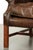 Vintage English Wing Armchair In Grained Cowhide Leather For Sale - Image 13 of 14