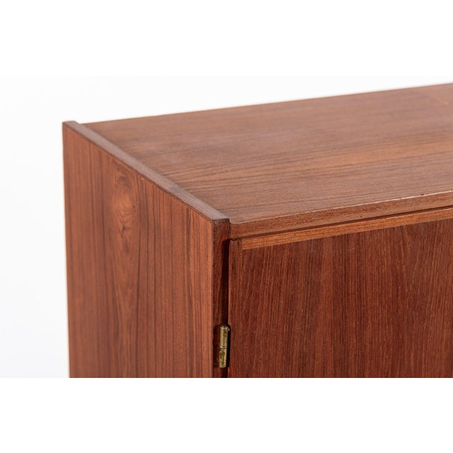 Mid Century Danish Teak Wood Storage or Bar Cabinet For Sale - Image 9 of 12