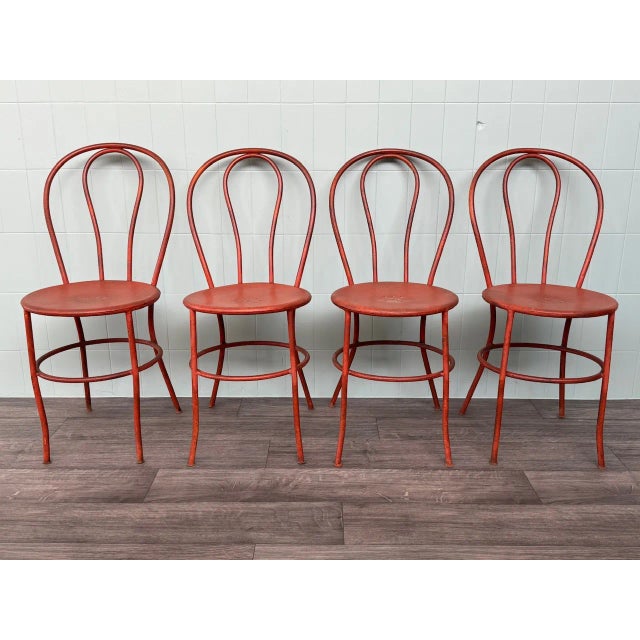Vintage Italian Iron Garden Chairs, 1950s, Set of 4 For Sale - Image 14 of 14