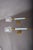 French Blue Opaline Glass and Brass Torch Wall Sconces with Glass Shades, 1950s, Set of 2 For Sale - Image 14 of 15