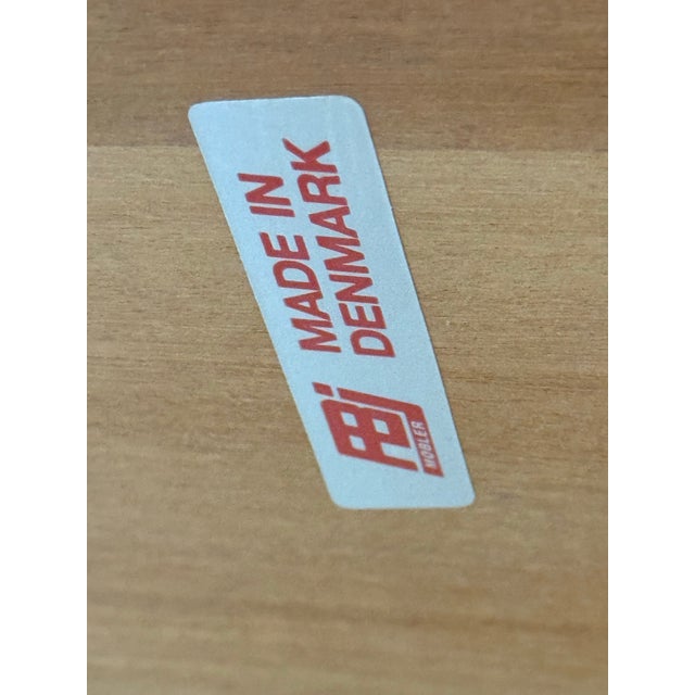 Mid-Century Modern Two-Tier Side Table With Magazine Rack | Wood & Cloth Sling For Sale In Atlanta - Image 6 of 6