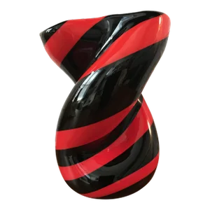 1950s Vase "Rosso Nero Ritorto" by Archimede Seguso