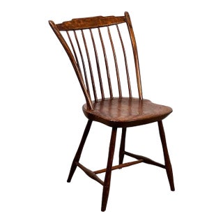 Antique Step Down Windsor Chair in Oak and Pine C. Early 19th Century For Sale