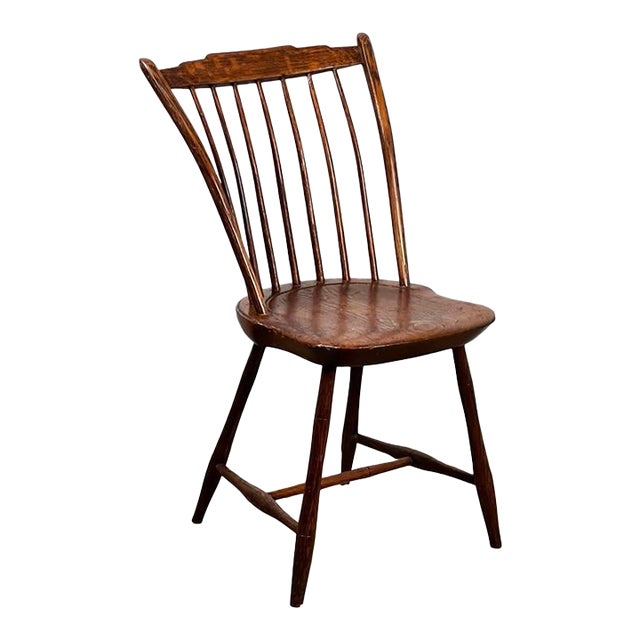 Antique Step Down Windsor Chair in Oak and Pine C. Early 19th Century For Sale