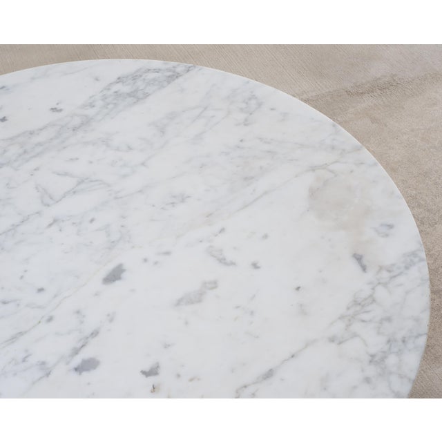 Bohemian Bronze Mace Finial Cocktail Table Carrara Marble Top For Sale - Image 9 of 18