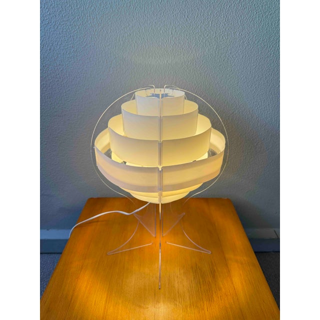 Lakane Strips Table Lamp in Frosted Acrylic by Brylle Jacobsen for Ikea, Finland, 2000s For Sale - Image 3 of 18