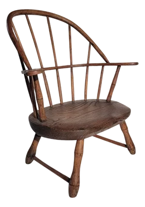 Signed Tracy 19th Century Child's Extended Arm Windsor Chair