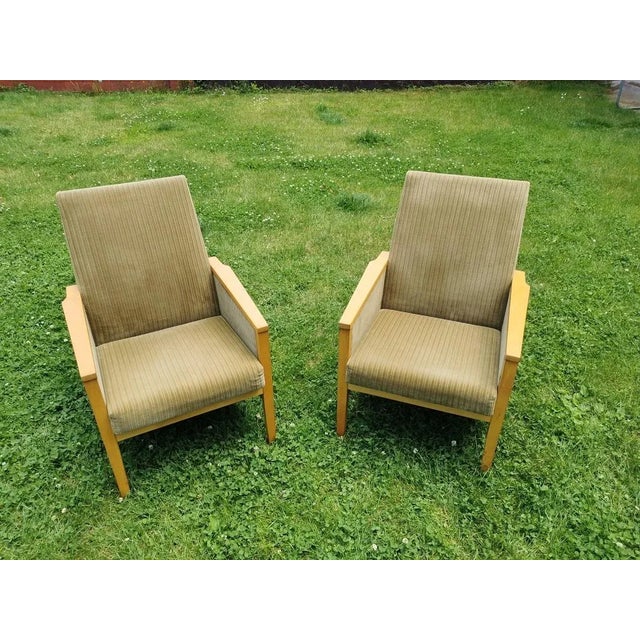 Olive Mid-Century Chairs, 1960s, Set of 2 For Sale - Image 8 of 8