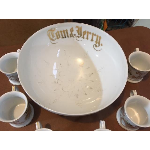 Antique Tom & Jerry Punch Bowl Set 7 Pieces Chairish