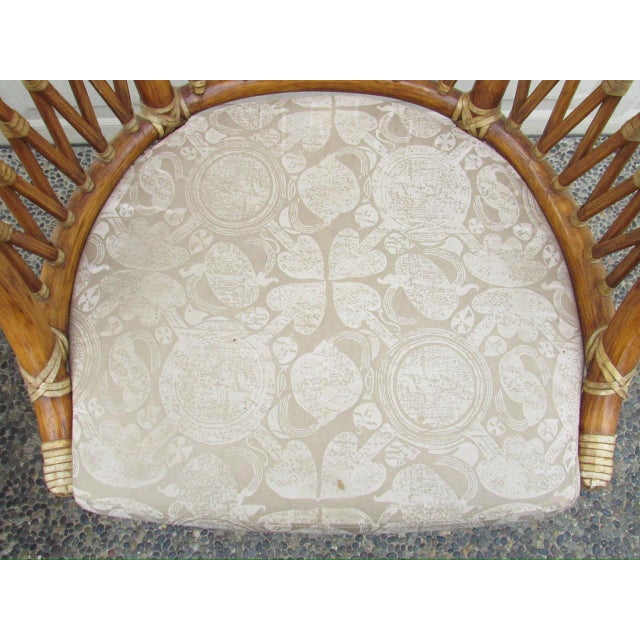 Pair of Vintage McGuire Rattan Barrel-Back Armchairs For Sale - Image 13 of 17