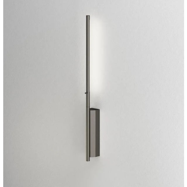 Ip link 580 satin graphite wall light by emilie cathelineau dimensions: d4.5 x w5 x h58 cm materials: solid brass, satin...