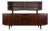 Danish Rosewood Sideboard and Display Cabinet by Arne Vodder, 1950 For Sale