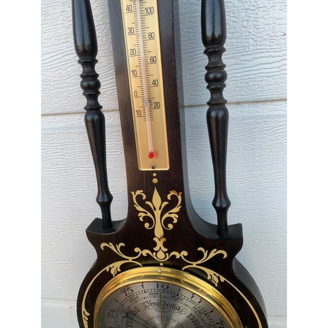 Vintage Barometer / Thermometer / Igrometer in Wood For Sale - Image 10 of 18