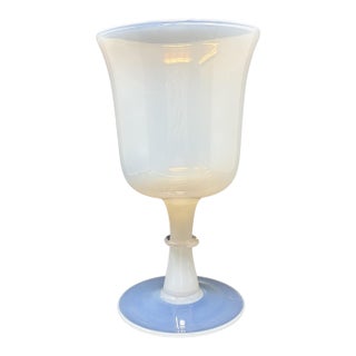 Large White Opaline Vase For Sale