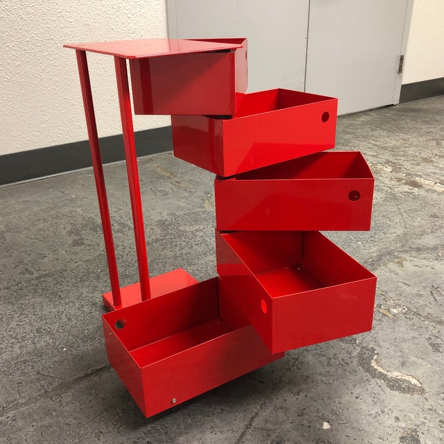 Dottus Italy 5Bin Red Storage Tower Chairish