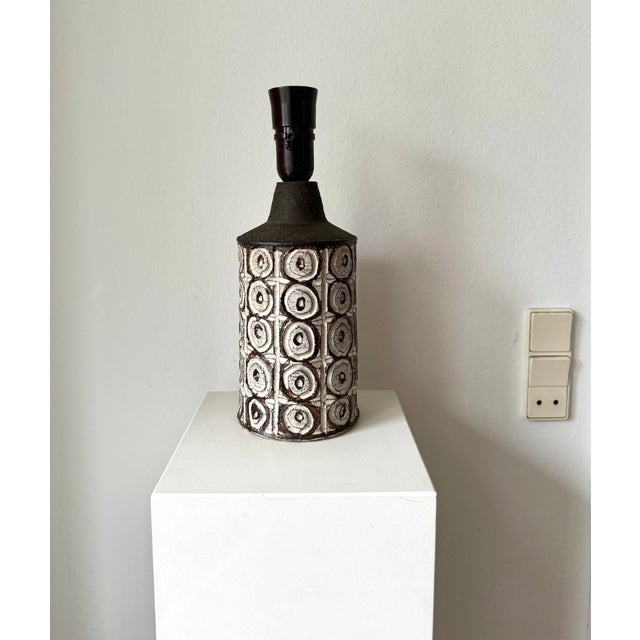 1960s Vintage Danish Axella Stoneware Table Lamp, 1960s For Sale - Image 5 of 9