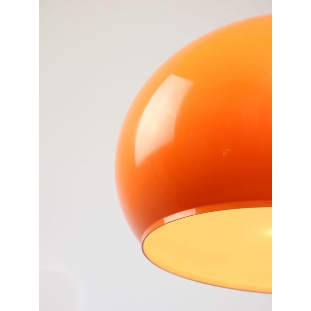 Large Space Age Pendant in Orange from Guzzini, 1970s For Sale - Image 9 of 18