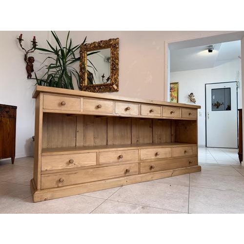 Rustic Chest of 12 Drawers in Oak For Sale - Image 10 of 18