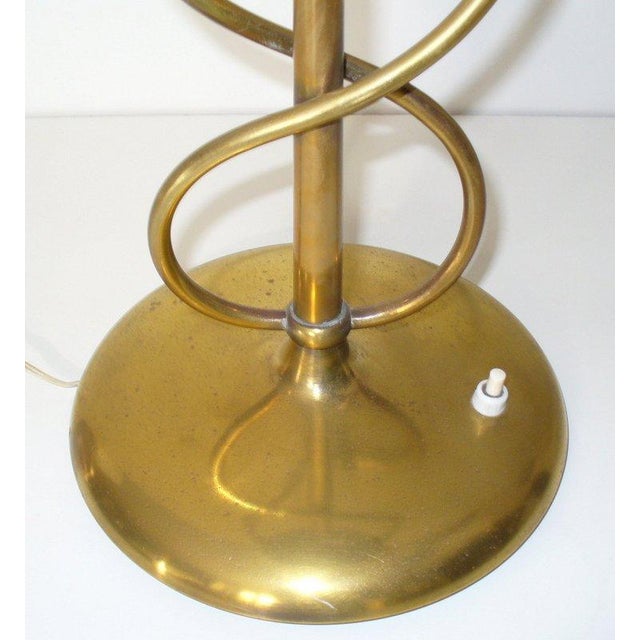 Gold Italian Brass Table Lamp, 1940s For Sale - Image 8 of 9