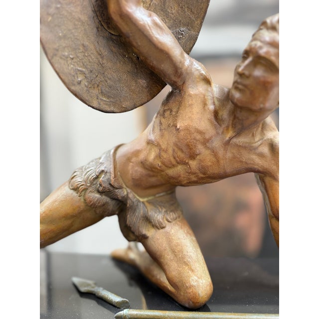 Jean De Roncourt “Gladiator” Sculpture – Signed J. De Roncourt For Sale - Image 4 of 11