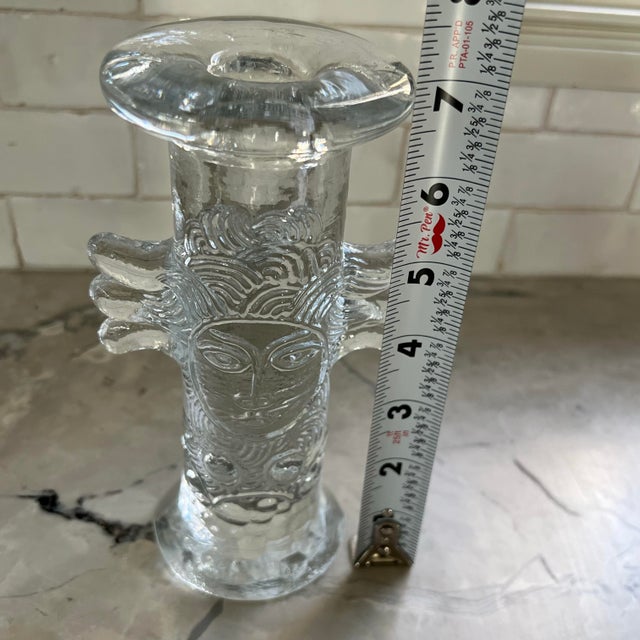 Collection of 5 Vintage Bertil Vallien Kosta Glass Angel Candle Holders Sweden 70s For Sale - Image 9 of 12