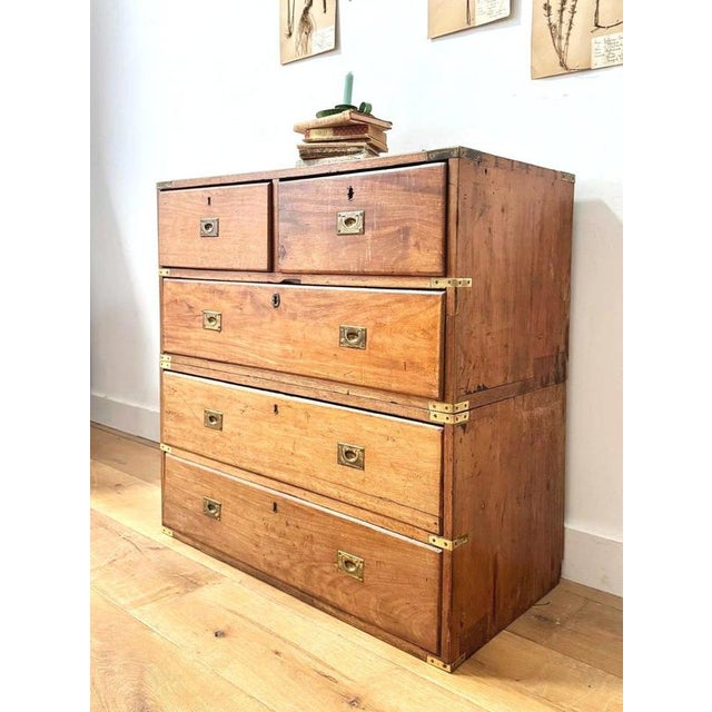 19th Century Military Campaign Chest of Drawers For Sale - Image 6 of 12