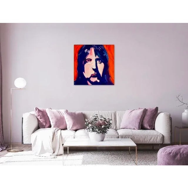 Contemporary Modern Pop Art Portrait Oil Painting, Original For Sale - Image 3 of 12