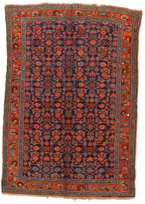 Late 19th Century Antique Persian Bidjar Rug - 4′6″ × 6′7″