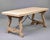 Italian Bleached Oak Trestle Table With Wrought Iron Stretcher For Sale - Image 9 of 12