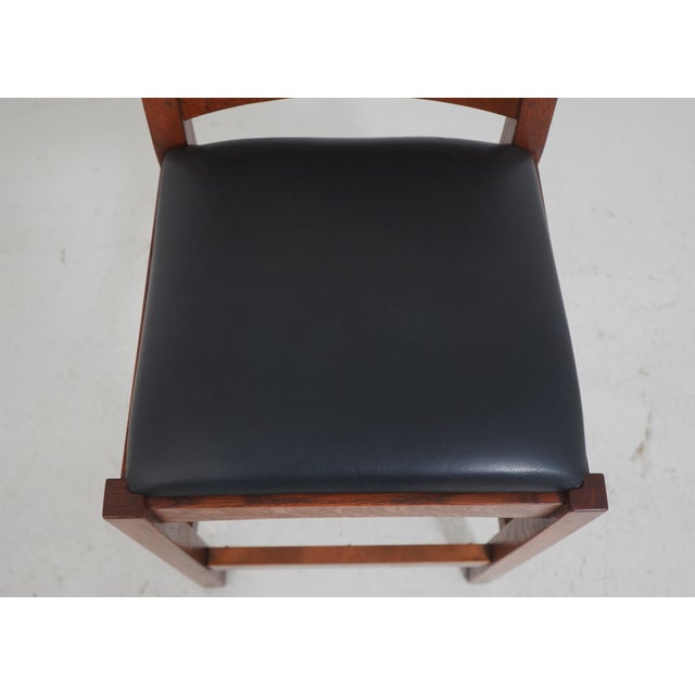 Wood Pair Stickley Mission Oak Bar or Bistro Chairs For Sale - Image 7 of 18
