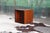 Brown 1980s Danish Modern Gentry 86 Peter Hvidt Style Teak Cube Base Glass Table For Sale - Image 8 of 16