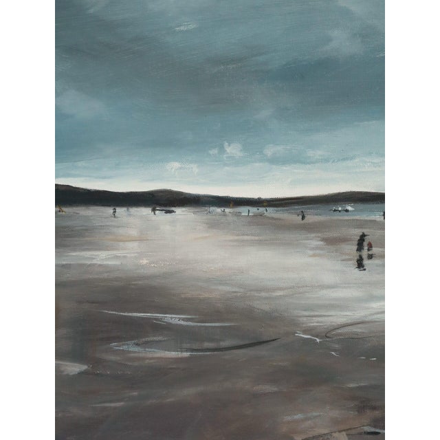 Contemporary 'In the Moment' Original British Coastal Landscape Acylic Painting by British Artist Nicky Knill Jones, Unframed For Sale - Image 10 of 12