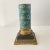 Blue Antique French Longwy Enameled Floral Oil Lamp Base, Late 19th Century For Sale - Image 8 of 9