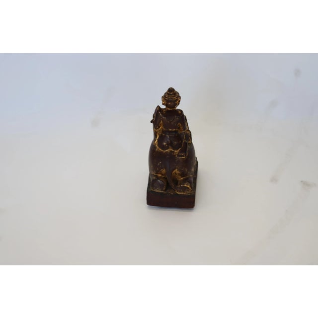 Early 20th Century Burmese Wood Angel with Gold Leaf For Sale - Image 4 of 7