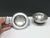 Georg Jensen Pyramid Sterling Silver on Cup Tea Strainer Teaball & Sterling Rest, RARE Vintage Marked with 1920's Jensen...