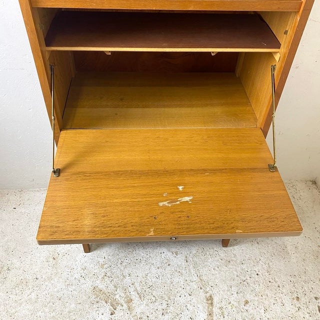 Vintage Secretaire in Veneer, 1960s For Sale - Image 10 of 12