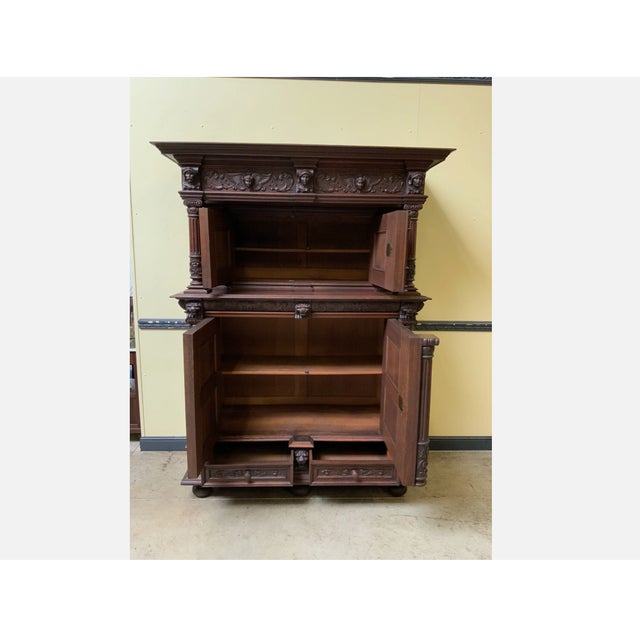 Age: circa 1880 Wood type: solid oak Condition: very good, well-maintained, fully restored original condition (minor signs...