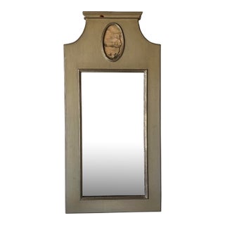 1960s Vintage Italian Hand-Painted Neoclassical Wall Mirror For Sale