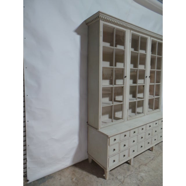 Swedish Gustavian Style Apothecary Display Case For Sale In Miami - Image 6 of 12