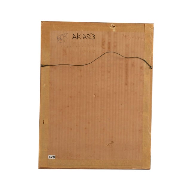 Framed Signed J. Akston "Untitled, 1967" Abstract Portrait For Sale In Greensboro - Image 6 of 10