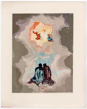 Salvador Dali, Cacciaguida's Chronology, 1964, Original Woodcut