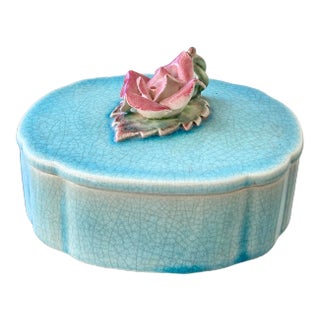 Circa 1930 Robertson Pottery Hollywood Whatnot Lidded Box For Sale