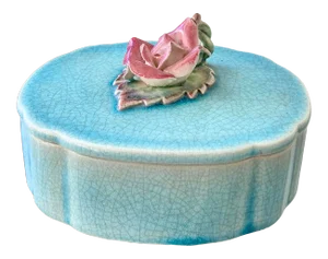 Circa 1930 Robertson Pottery Hollywood Whatnot Lidded Box