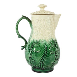 18th-Century Staffordshire Creamware Cauliflower Milk Jug and Cover, Greatbatch and Wedgwood Type For Sale