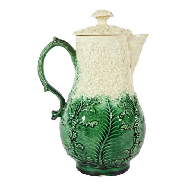 18th-Century Staffordshire Creamware Cauliflower Milk Jug and Cover, Greatbatch and Wedgwood Type For Sale