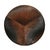 Mid-Century Modern Bronze Iron & Cow Hide Round Ottoman For Sale - Image 3 of 7