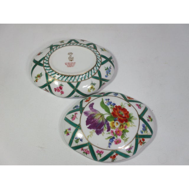 1970s 1970s Elios H&f Hand Painted Porcelain Boxes Made in Italy, Set of 2 For Sale - Image 5 of 10